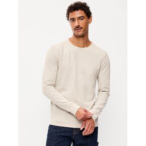Old Navy Crew-Neck Waffle T-Shirt - Oatmeal in Kuwait