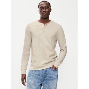 Old Navy Long-Sleeve Waffle Henley T-Shirt - Oatmeal in Kuwait