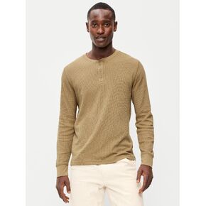 Old Navy Long-Sleeve Waffle Henley T-Shirt - Kicking Up Dust in Kuwait