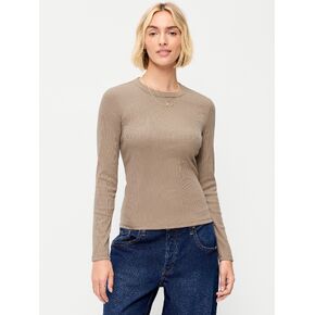Old Navy Snug Long-Sleeve Crew-Neck T-Shirt - Chocolate Malted in Kuwait