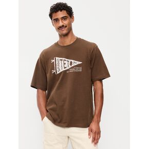 Old Navy Heavyweight Graphic T-Shirt - Dark Walnut in Kuwait