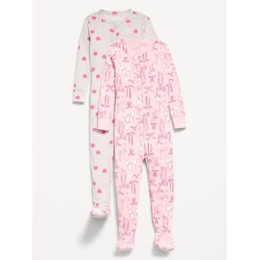 Old Navy Snug-Fit 2-Way-Zip Pajama One-Piece 2-Pack for Toddler & Baby - Bows in Saudi Arabia