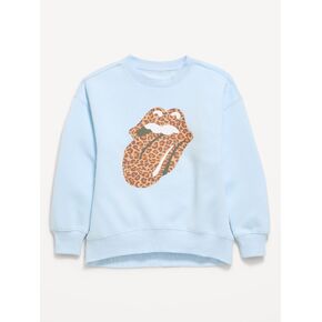 Old Navy The Rolling Stones™ Oversized Graphic Tunic Sweatshirt for Girls - Contrail in Kuwait