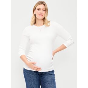 Old Navy Maternity Snug Long-Sleeve T-Shirt - White Lilies in Kuwait