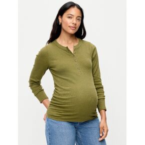 Old Navy Maternity Long-Sleeve Henley T-Shirt - Avocado Oil in Kuwait