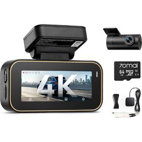 【70mai Dash Cam 4K A810 Lite + Hardware Kit UP05】70mai A810 Lite 4K Dash Cam Front and Rear, 5Ghz WiFi 6 DashCam, Car Camera with 4G LTE Remote Access, GPS Tracking, HDR Night Vision, 24H Parking Mode in Kuwait