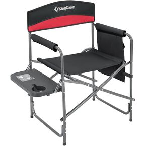 KingCamp Directors Chair, Heavy Duty 400lbs Camping Chair for Adults, Black in Kuwait