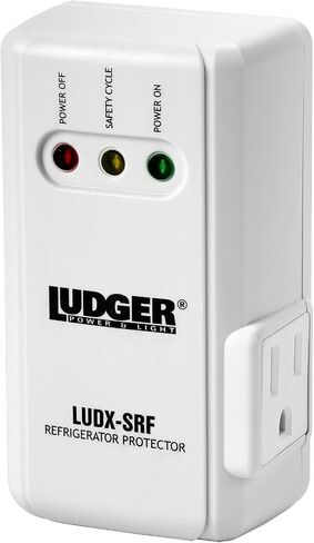 Ludger Power Surge Protector for Appliances (LUDX-SRF-AUD), ETL Certified, Appliance Surge Protector Refrigerator 90 Degrees, Connects to All Types of AC, Unique Side Socket, Audible Alarm in Kuwait