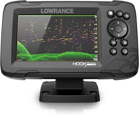 Lowrance HOOK Reveal 5 SplitShot - 5-inch Fish Finder with SplitShot Transducer, Preloaded C-MAP US Inland Mapping in Kuwait