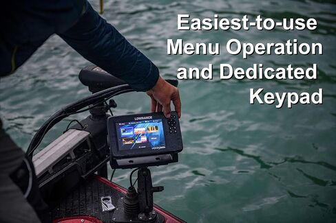 Lowrance HOOK Reveal 5 SplitShot - 5-inch Fish Finder with SplitShot Transducer, Preloaded C-MAP US Inland Mapping in Kuwait