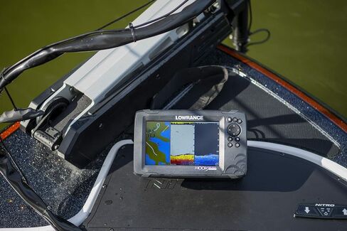 Lowrance HOOK Reveal 5 SplitShot - 5-inch Fish Finder with SplitShot Transducer, Preloaded C-MAP US Inland Mapping in Kuwait