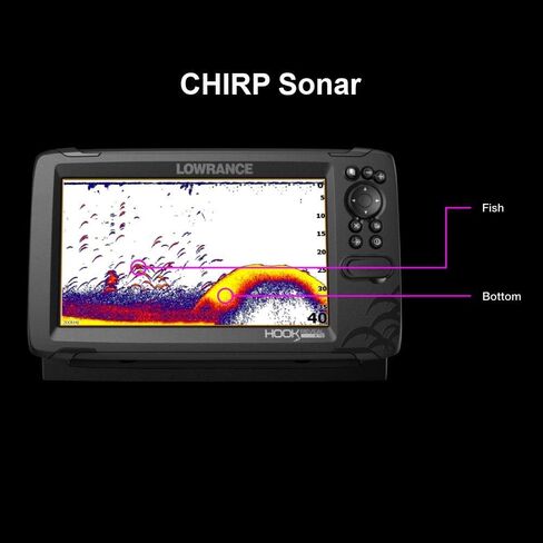 Lowrance HOOK Reveal 5 SplitShot - 5-inch Fish Finder with SplitShot Transducer, Preloaded C-MAP US Inland Mapping in Kuwait