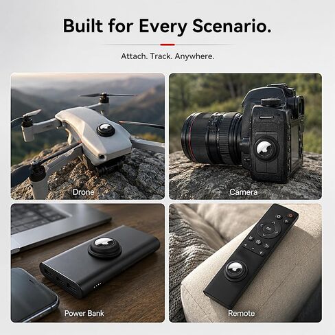 for Airtag Holder, Holder Case for Wallet Bike Tv Remote Car, for Airtag Sticker Stick, Compatible with AirTag 1st & 2nd Generation (2 Black+2 White) in Kuwait