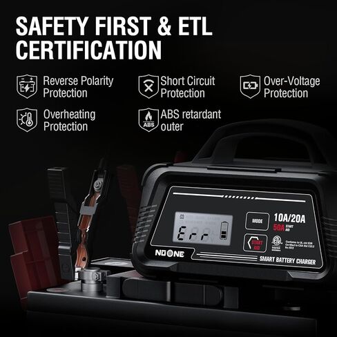 NOONE 10A/20A Smart Battery Charger - 12V/24V Fully Automatic Maintainer in Kuwait