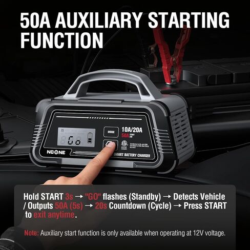 NOONE 10A/20A Smart Battery Charger - 12V/24V Fully Automatic Maintainer in Kuwait