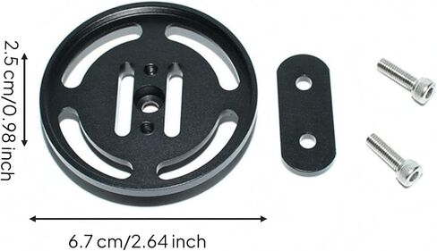 Lens Mount Adapter Camera Mount Holder Base Bracket with Threaded Connection and Slotted Cutouts Aluminum Alloy Construction for Underwater Rigs, M67 Fixed Base in Saudi Arabia