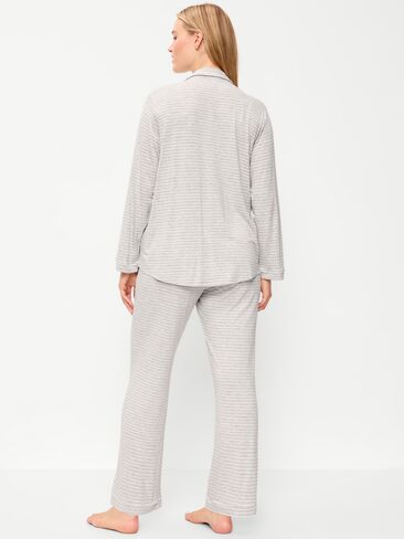Old Navy Sunday Sleep Knit Jersey Pant Set - Gray Stripe in Kuwait
