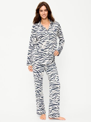 Old Navy Sunday Sleep Knit Jersey Pant Set - Zebra in Kuwait