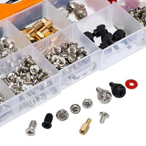 Computer Case Screw Kit Steel Assorted Bolts and Washers in Kuwait