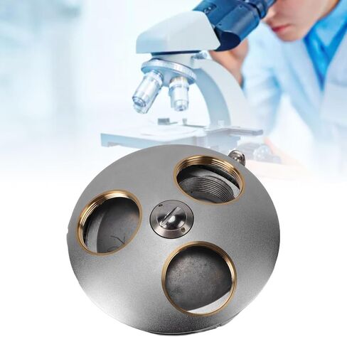 banapoy 3 Holes Microscope Converter, Aluminum Alloy Objective Lens Adapter, Microscope Lens Adapters, RMS Interface, 20.2mm Thread Hole Diameter, for 185 195 Objective in Kuwait