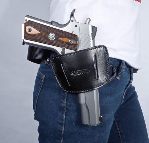 Tactical Scorpion Gear Ambidextrous Universal IWB OWB Leather Holster: Fits Springfield XDS & XD, Glock 19 21 19X 43, S&W M&P Plus All Other Such Weapons in Kuwait