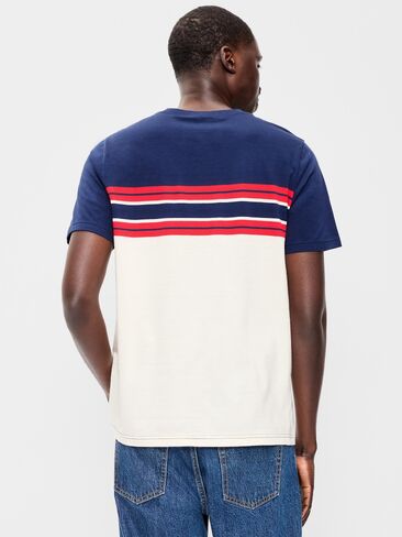 Old Navy Crew-Neck Striped T-Shirt - Red/White/Blue in Saudi Arabia