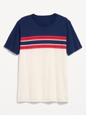 Old Navy Crew-Neck Striped T-Shirt - Red/White/Blue in Saudi Arabia