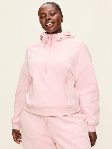 Old Navy Dynamic Fleece Half-Zip Hoodie Sweatshirt - Fairytale Rose in Kuwait