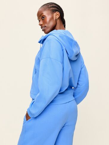 Old Navy Dynamic Fleece Half-Zip Hoodie Sweatshirt - Light Blue in Kuwait