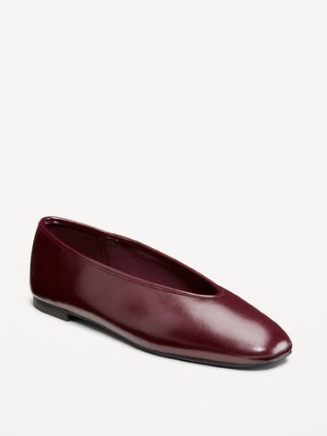 Old Navy V-Cut Ballet Flats - Autumn Burgundy in Kuwait