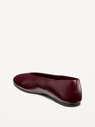 Old Navy V-Cut Ballet Flats - Autumn Burgundy in Kuwait