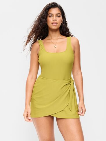 Old Navy Matte Side-Tie Swim Dress - Lacewing in Kuwait