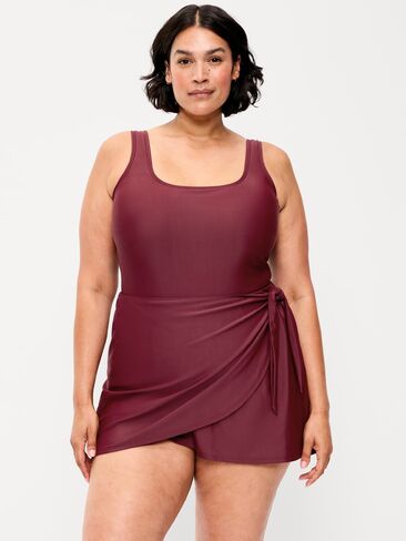 Old Navy Matte Side-Tie Swim Dress - Reddy Or Not in Kuwait