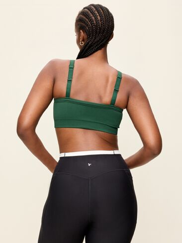 Old Navy Light Support Fluid Seamless Ribbed Sports Bra - Field Of Greens in Kuwait