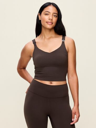 Old Navy Maternity Light Support StudioSmooth Longline Nursing Bra - Black Coffee in Kuwait