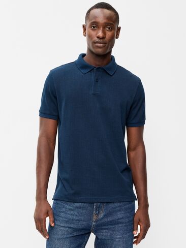 Old Navy Classic Fit Pique Polo - Dark Sea Blue Print in Kuwait