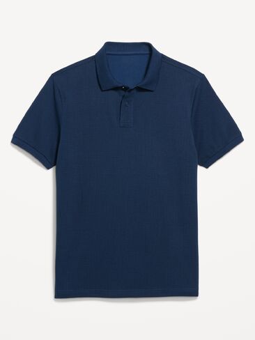 Old Navy Classic Fit Pique Polo - Dark Sea Blue Print in Kuwait