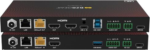 4K UHD HDMI/USB-C KVM 3.0 Extender/Switcher with USB 3.0/Ethernet/RS-232/POE in Kuwait