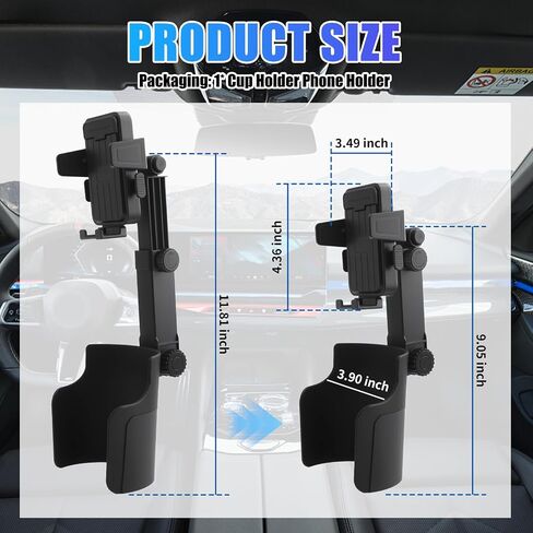 2026 New Cup Holder Phone Holder,Extendable Cup Holders Phone Mount with 360° Rotation Adjustment,Universal Cell Phones Holders Car CupHolder Fit for 4.7-7 inches Phones in Kuwait