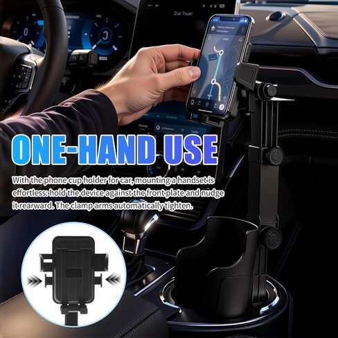 2026 New Cup Holder Phone Holder,Extendable Cup Holders Phone Mount with 360° Rotation Adjustment,Universal Cell Phones Holders Car CupHolder Fit for 4.7-7 inches Phones in Kuwait
