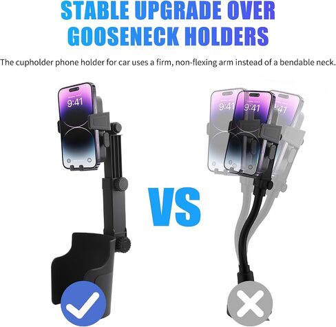 2026 New Cup Holder Phone Holder,Extendable Cup Holders Phone Mount with 360° Rotation Adjustment,Universal Cell Phones Holders Car CupHolder Fit for 4.7-7 inches Phones in Kuwait