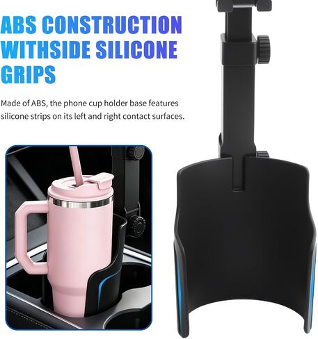 2026 New Cup Holder Phone Holder,Extendable Cup Holders Phone Mount with 360° Rotation Adjustment,Universal Cell Phones Holders Car CupHolder Fit for 4.7-7 inches Phones in Kuwait