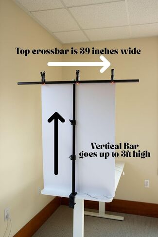 Bessie Bakes Backdrops Photography Backdrop Stand with Table Clamp, 39-Inch Crossbar, Adjustable up to 3ft Tall, Ideal for Food Photography, Product Photography & Content Creation in Saudi Arabia