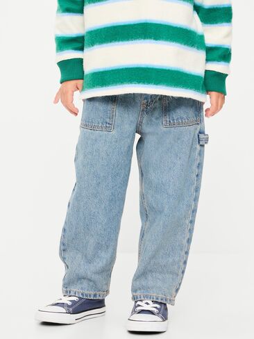 Old Navy Super Baggy Carpenter Jeans for Toddler Boys - Blue Washed in Kuwait