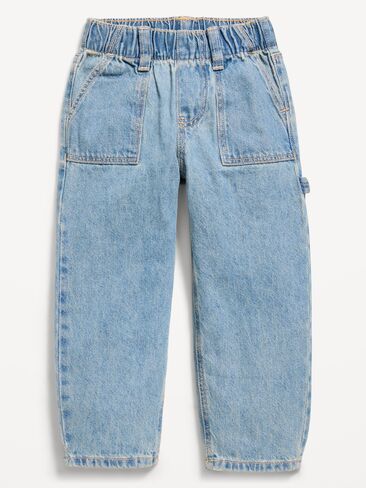 Old Navy Super Baggy Carpenter Jeans for Toddler Boys - Blue Washed in Kuwait