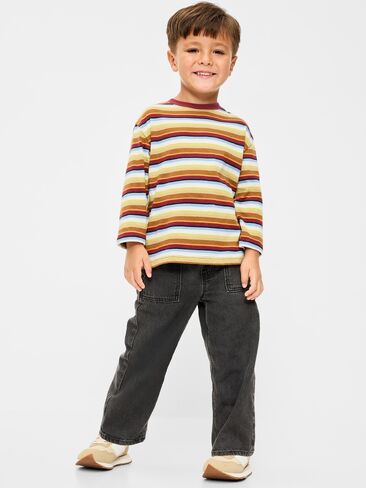 Old Navy Super Baggy Carpenter Jeans for Toddler Boys - Black Wash in Kuwait