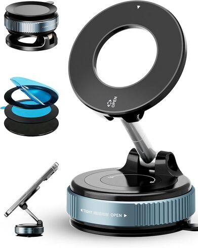 IKG Magnetic Phone Holder for Car, 360° Rotation Suction Phone Mount in Kuwait