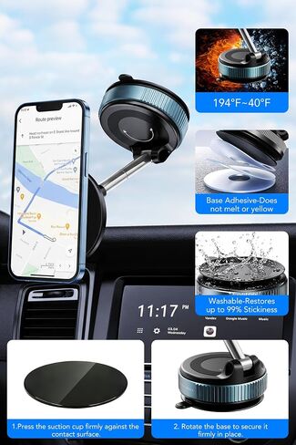 IKG Magnetic Phone Holder for Car, 360° Rotation Suction Phone Mount in Kuwait