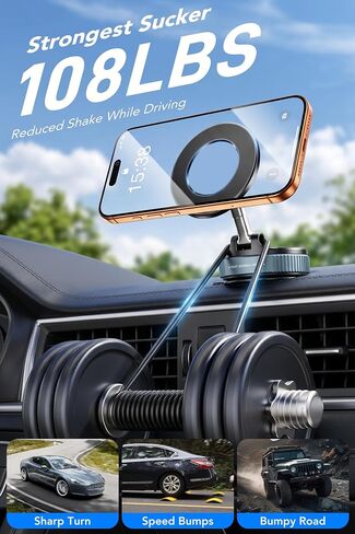 IKG Magnetic Phone Holder for Car, 360° Rotation Suction Phone Mount in Kuwait