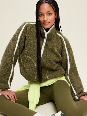 Old Navy Loose Sherpa Quarter-Zip Pullover - Hearthwood in Kuwait